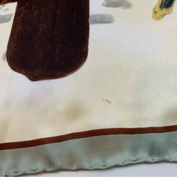 Silk Scarf Pieter Bruegel Hunters In The Snow Square Nature Winter Handmade Read - Picture 2 of 12